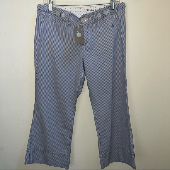Women’s 8 Pin Strip Capris Anthropology NWT - Picture 1 of 6